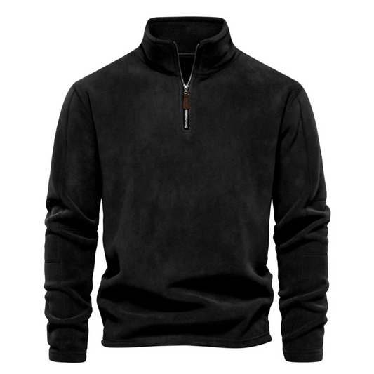 Elarova | Pullover aus weichem Mischgewebe – Stehkragen mit Reißverschluss vorne und leicht an- und auszuziehen