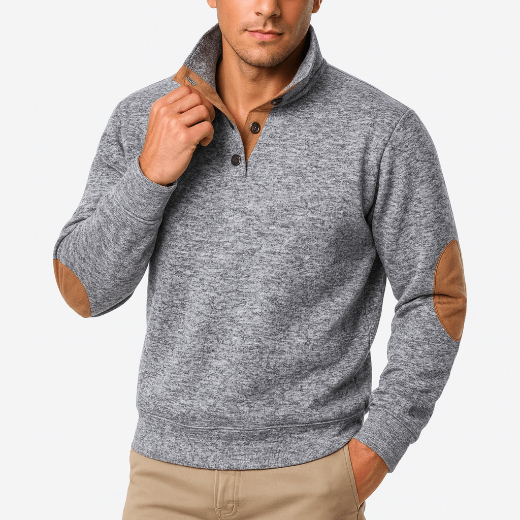 Elarova | Pullover mit Knopfkragen