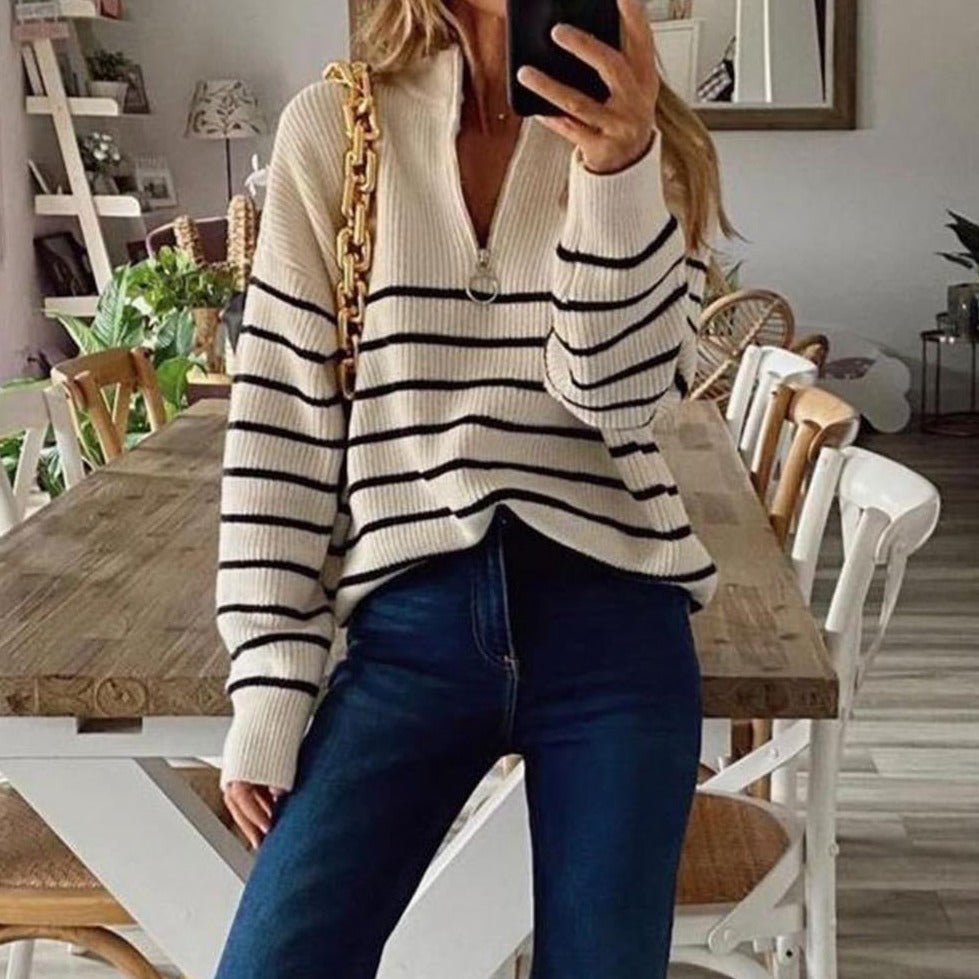 Elarova | Pullover mit Reißverschluss
