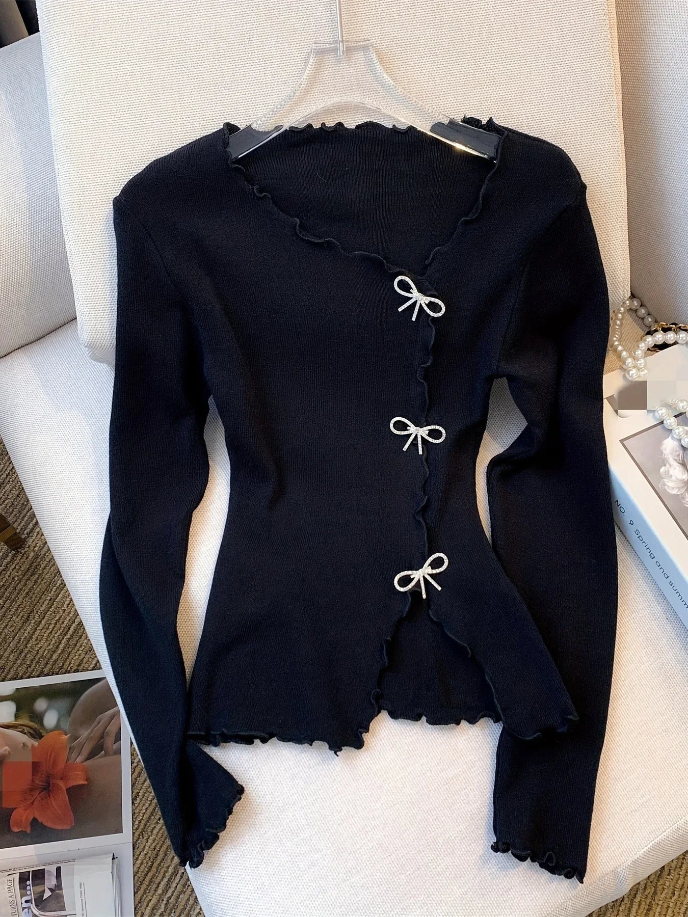 Elarova | Pullover mit Schleifenknoten für Damen