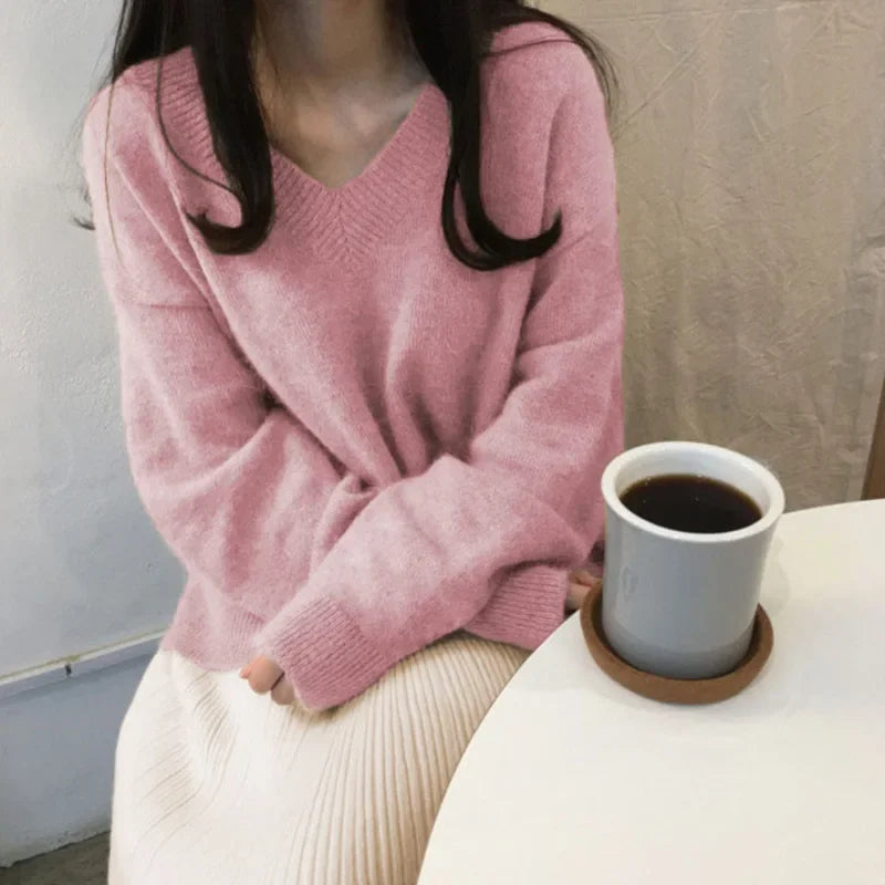 Elarova | Pullover mit V-Ausschnitt für Damen