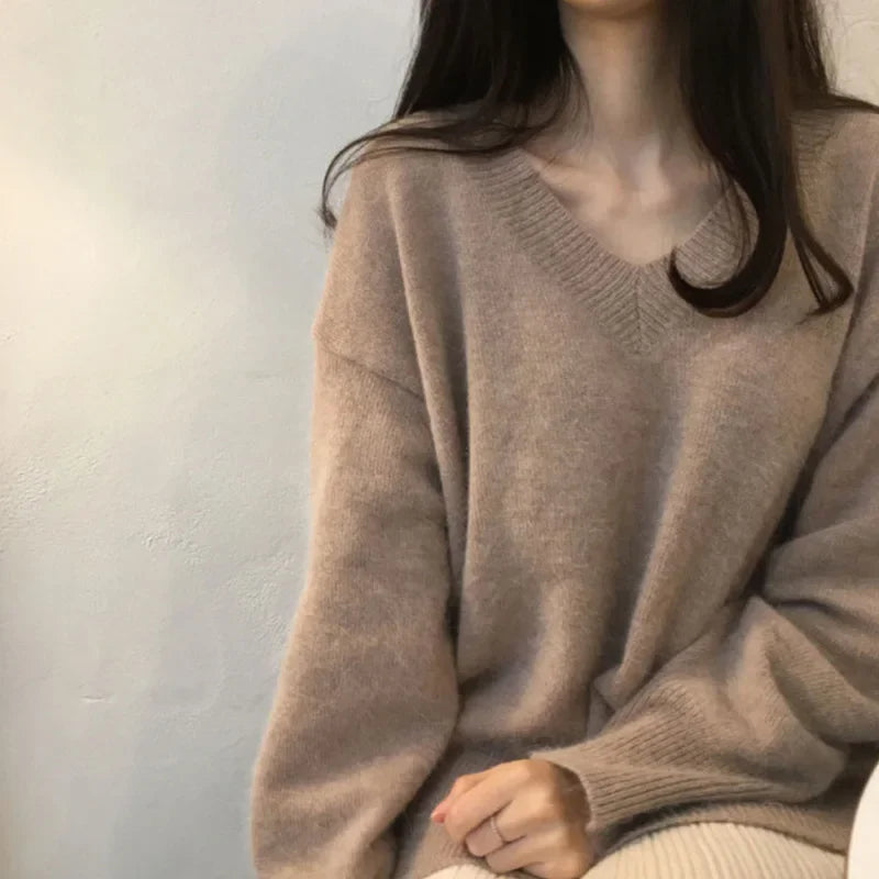 Elarova | Pullover mit V-Ausschnitt für Damen