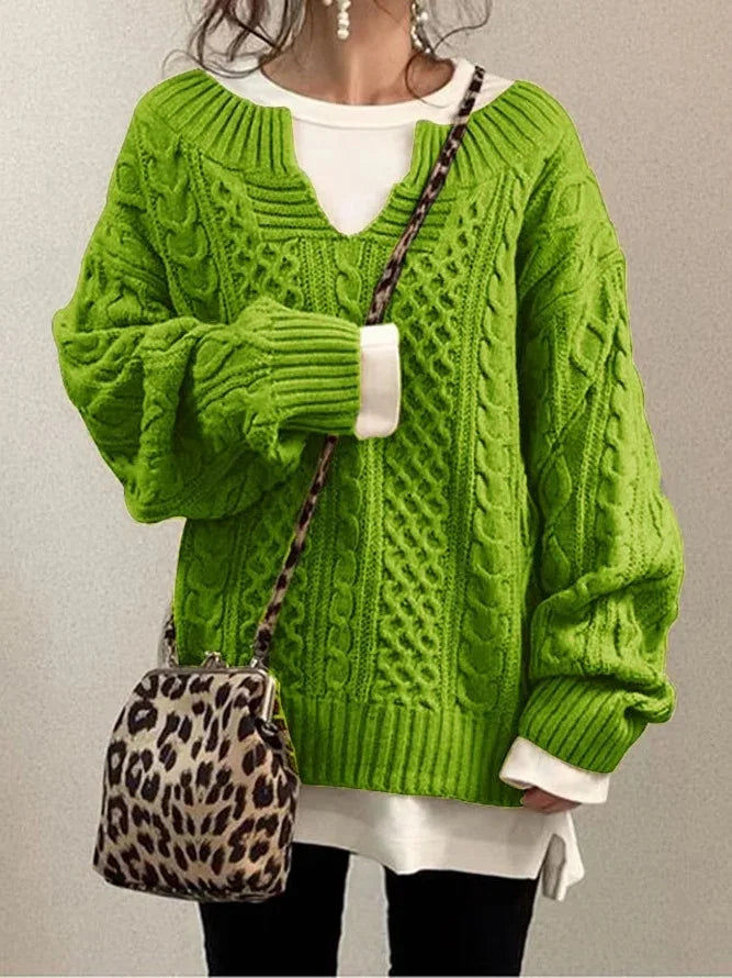 Elarova | Pullover mit halboffenem Kragen für Damen