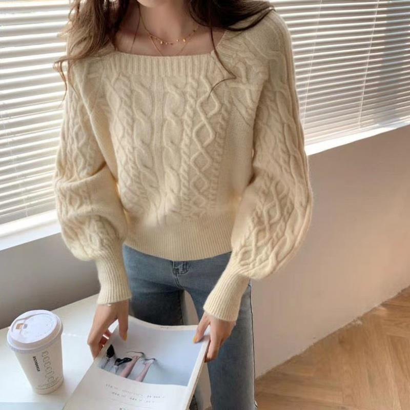 Elarova | Pullover mit quadratischem Kragen