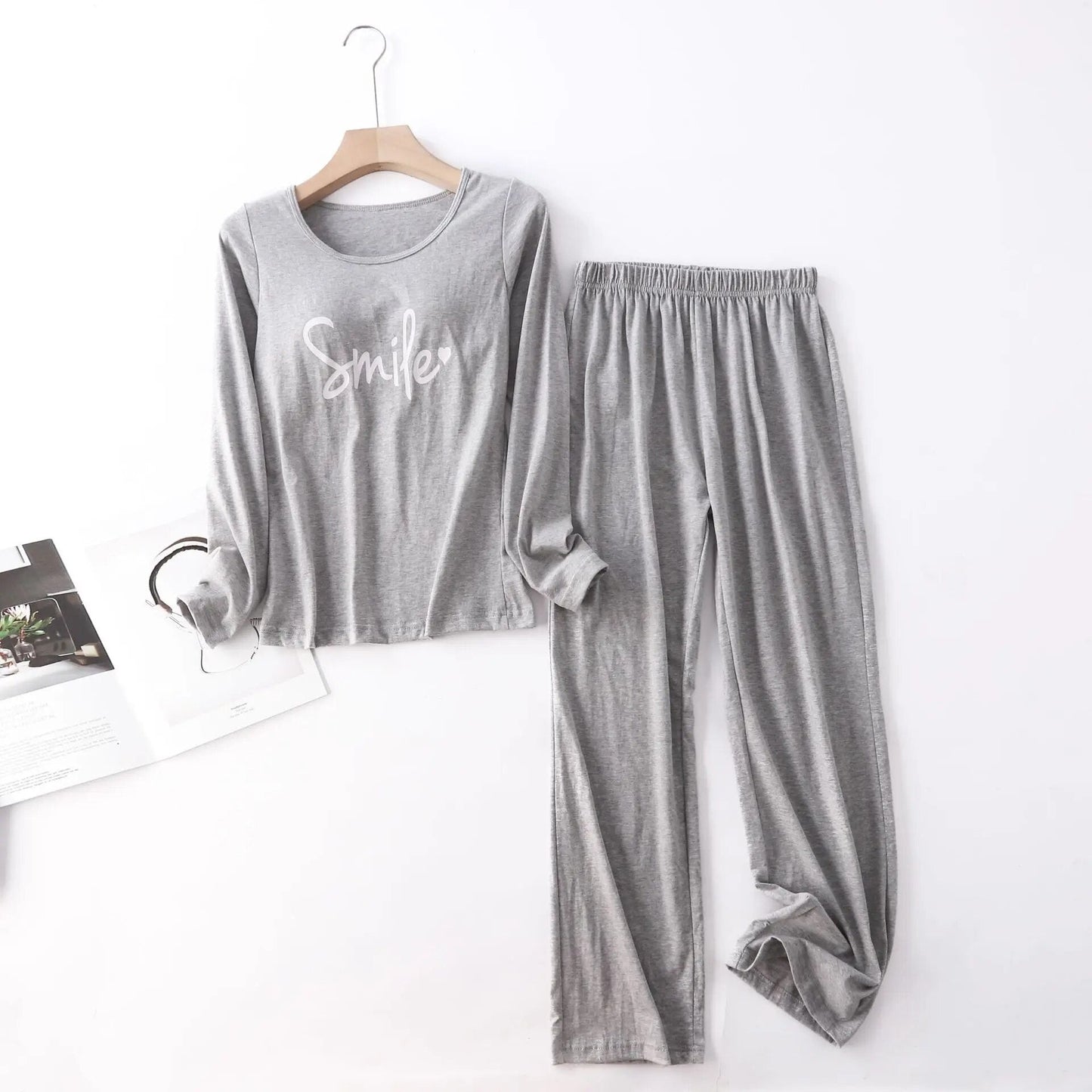 Elarova | Pyjama-Set für Damen mit langen Ärmeln