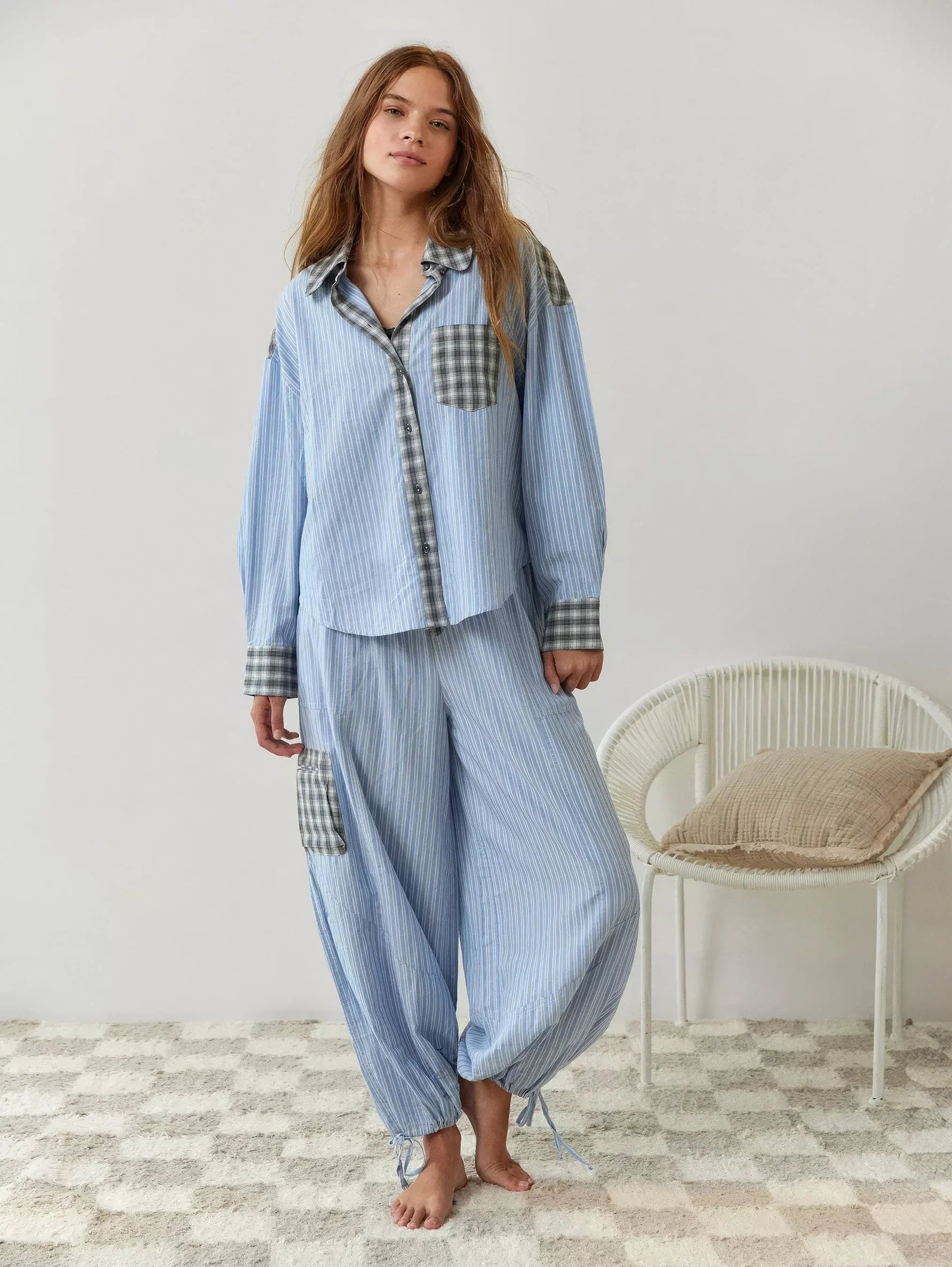 Elarova | Pyjama-Set kariert für Damen