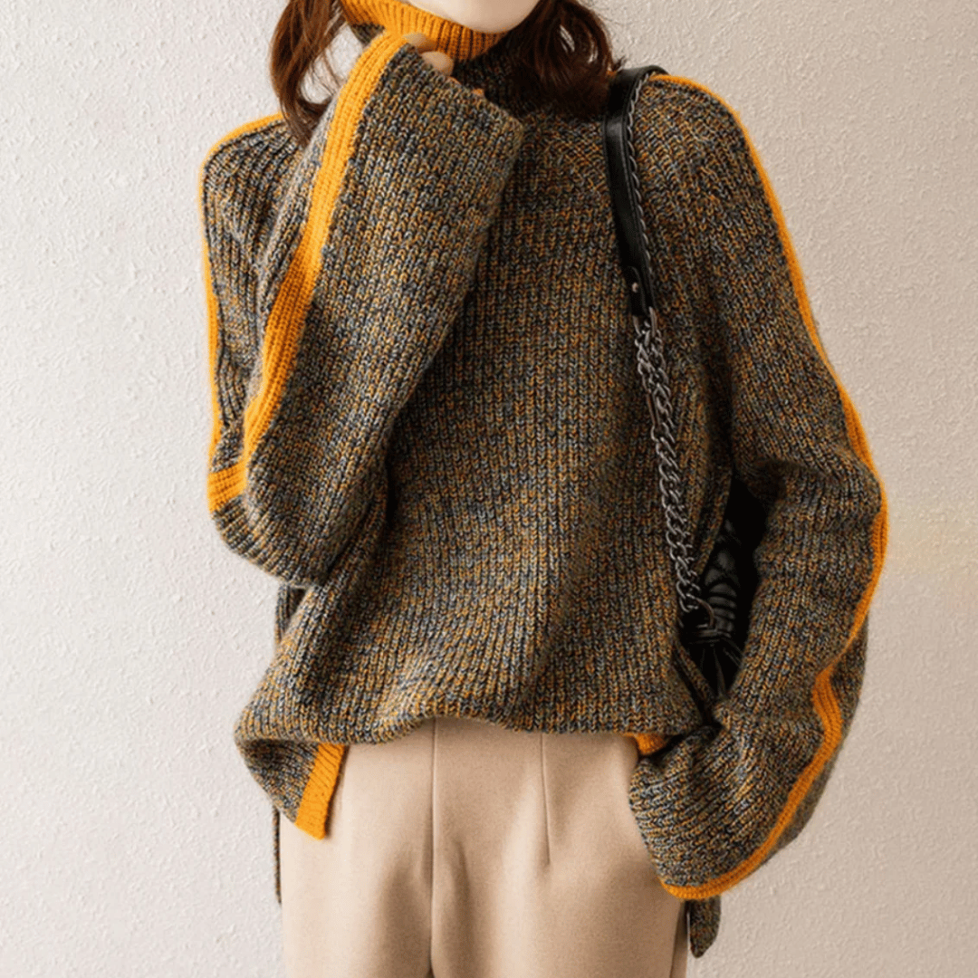 Elarova | Ravelyn MelangeStrickRollkragenpullover