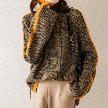 Elarova | Ravelyn MelangeStrickRollkragenpullover