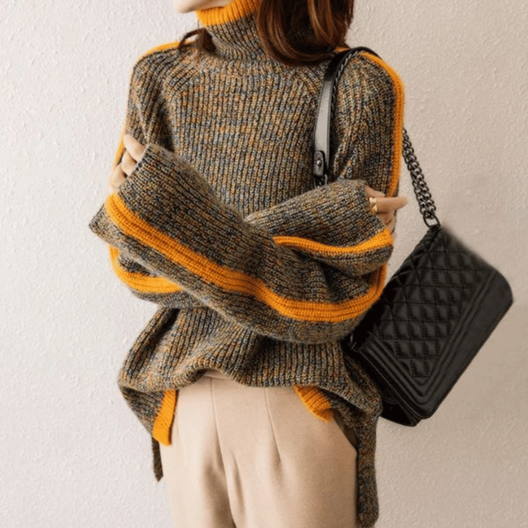 Elarova | Ravelyn MelangeStrickRollkragenpullover
