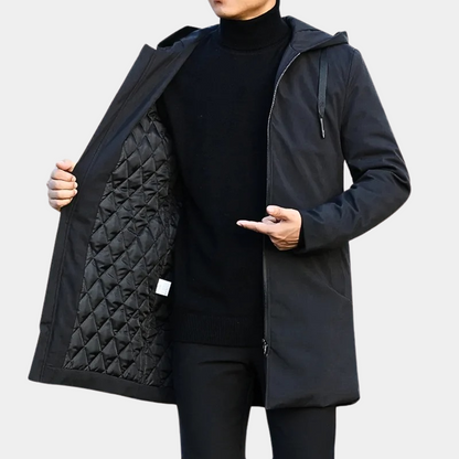 Elarova | Regenjacke Herren Winter Gefüttert | Übergangsjacke Mit Kapuze