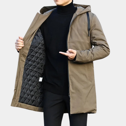 Elarova | Regenjacke Herren Winter Gefüttert | Übergangsjacke Mit Kapuze