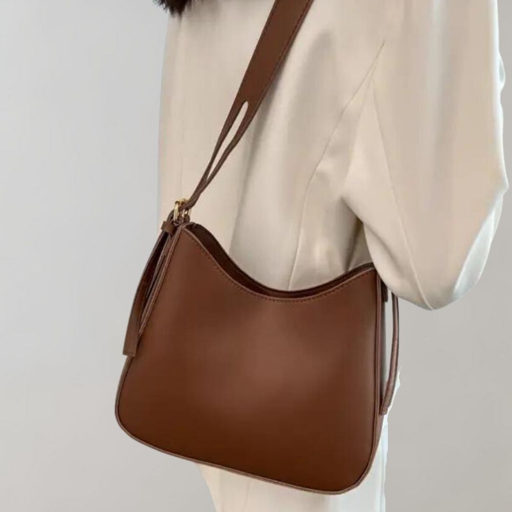 Elarova | Reißverschluss Klein Schultertasche Kunstledertasche