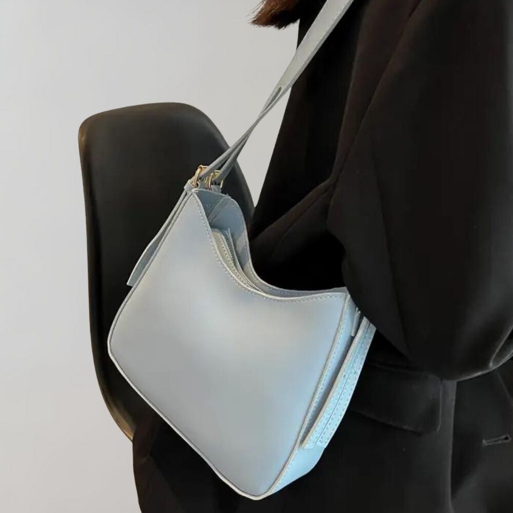 Elarova | Reißverschluss Klein Schultertasche Kunstledertasche