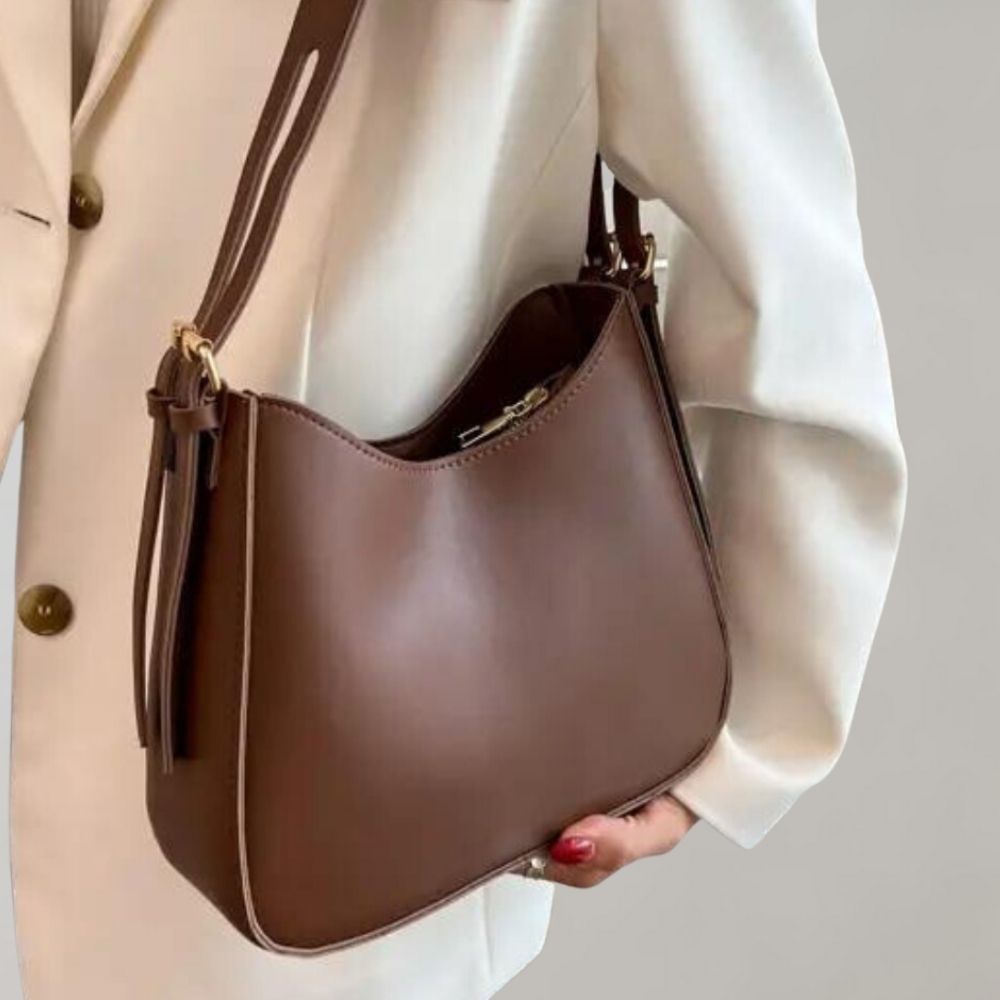 Elarova | Reißverschluss Klein Schultertasche Kunstledertasche