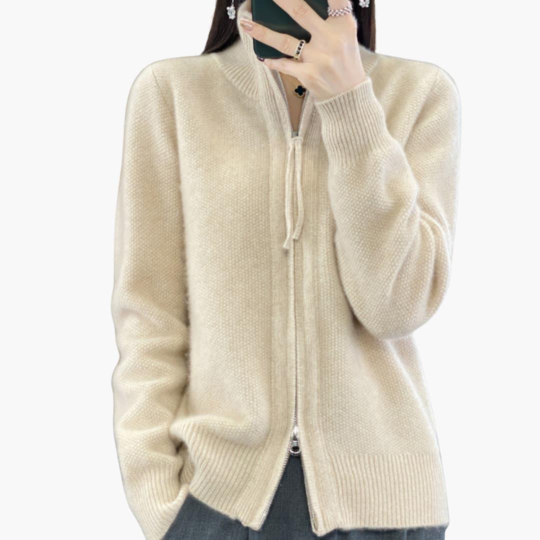 Elarova | Reißverschluss Strickjacke für Damen