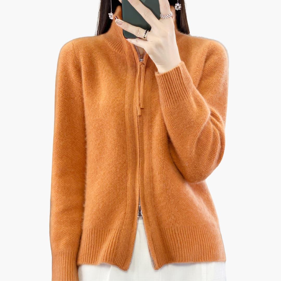Elarova | Reißverschluss Strickjacke für Damen