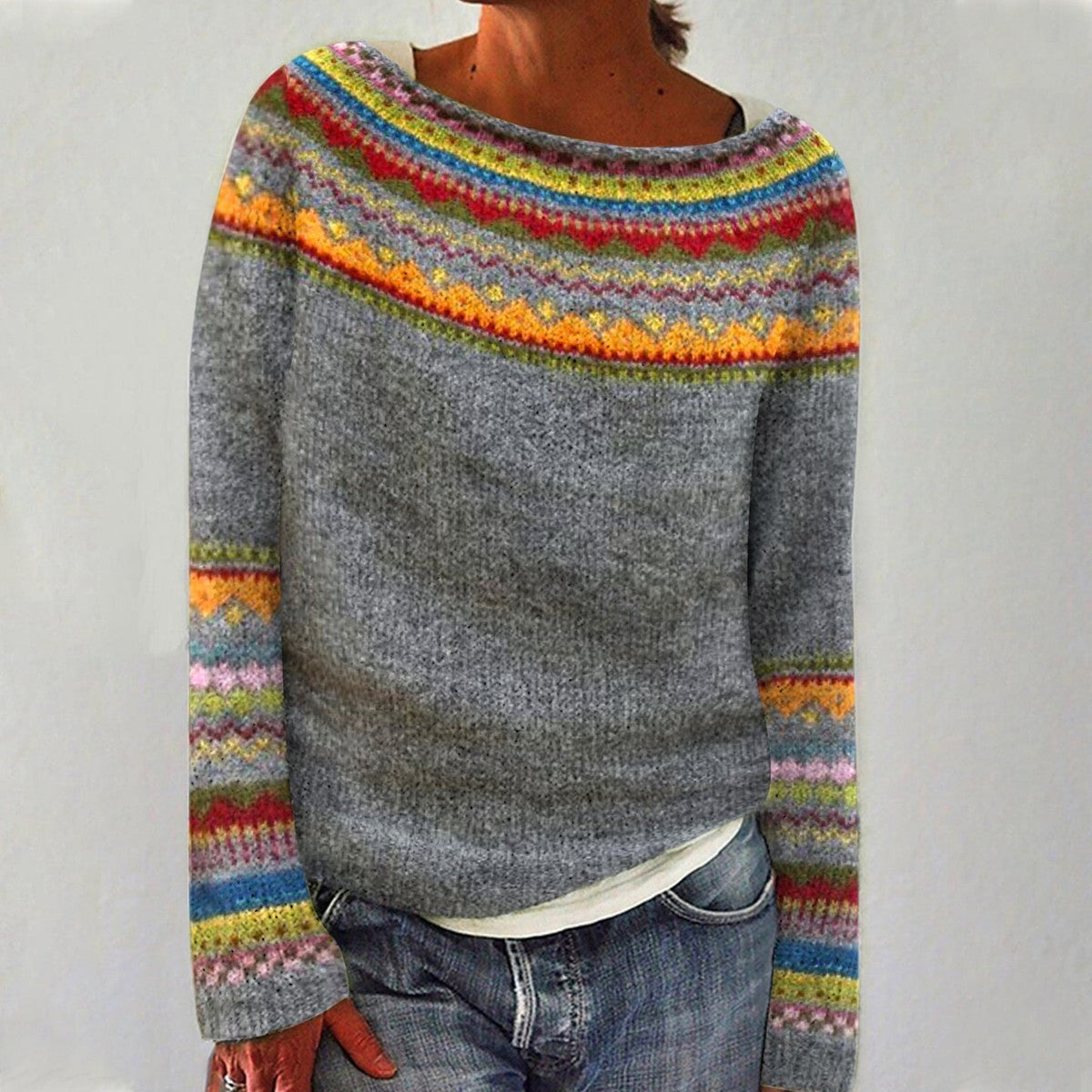 Elarova | Retro Herbstpullover