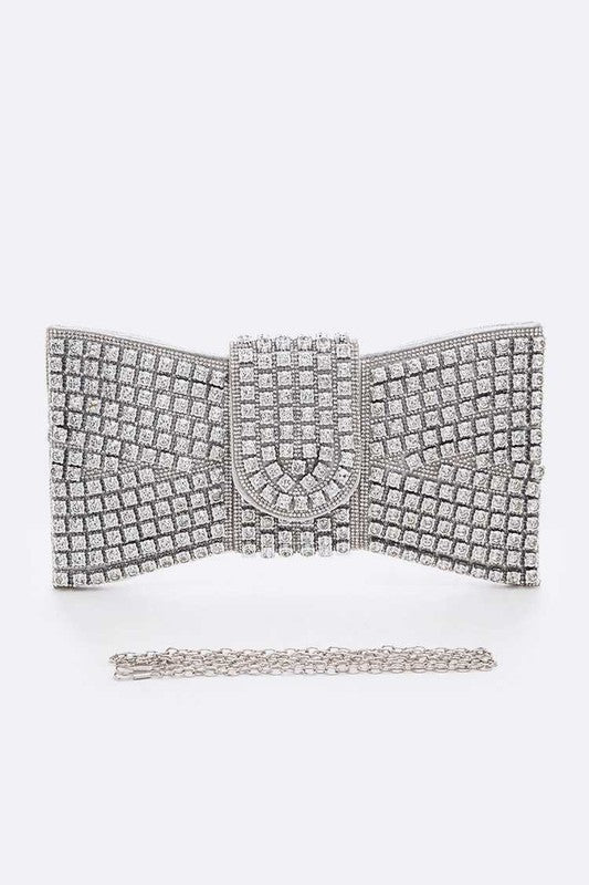 Elarova | Rhinestone Fliegenknoten Ikonische Clutch Tasche