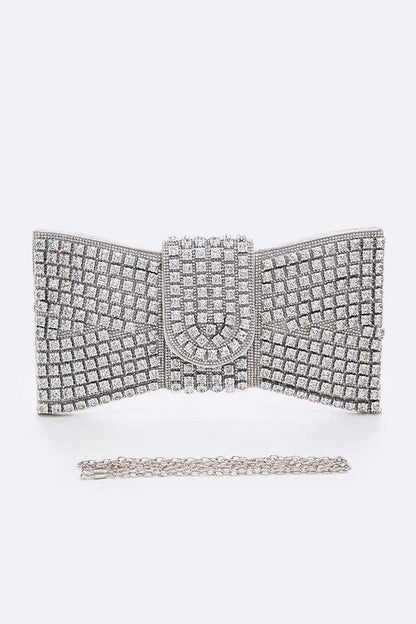 Elarova | Rhinestone Fliegenknoten Ikonische Clutch Tasche