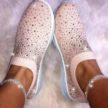 Elarova | Rhinestone Weiches Sohle Atmungsaktive Sneaker