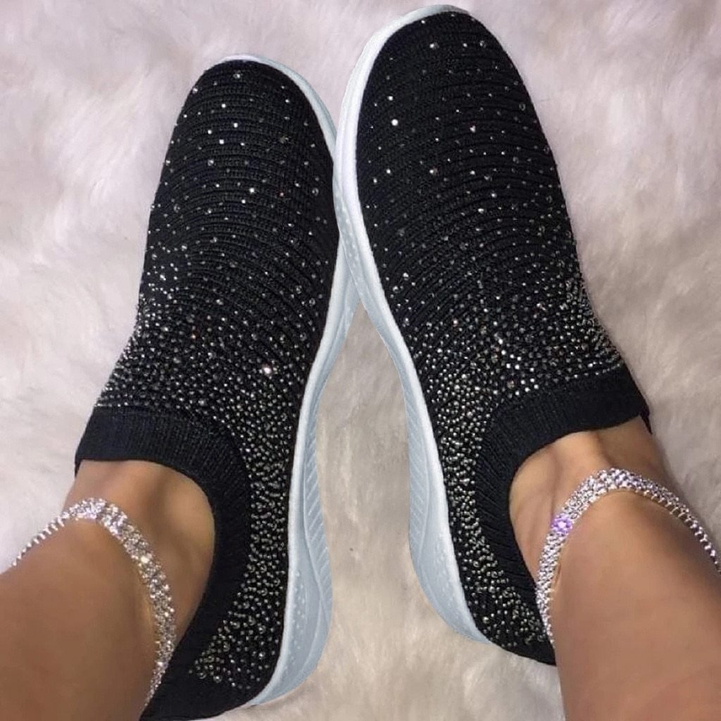 Elarova | Rhinestone Weiches Sohle Atmungsaktive Sneaker