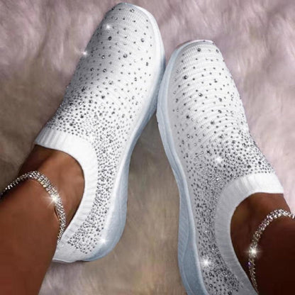 Elarova | Rhinestone Weiches Sohle Atmungsaktive Sneaker