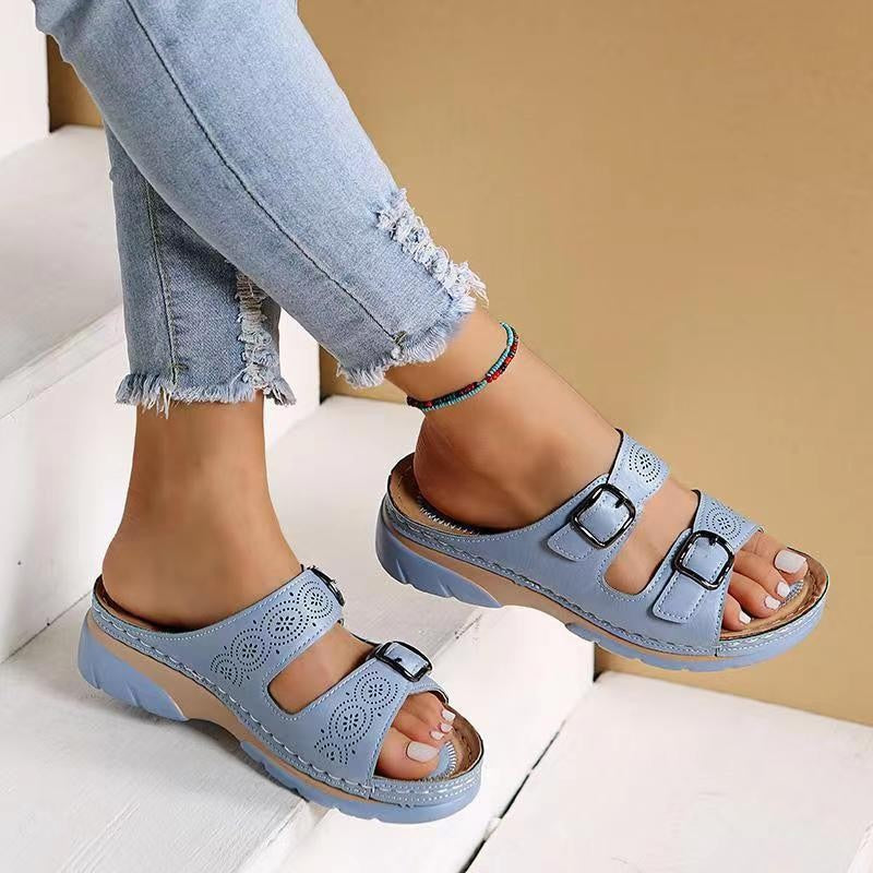 Elarova | Riemensandalen Sommerschuhe Orthopädische Slipper Damen