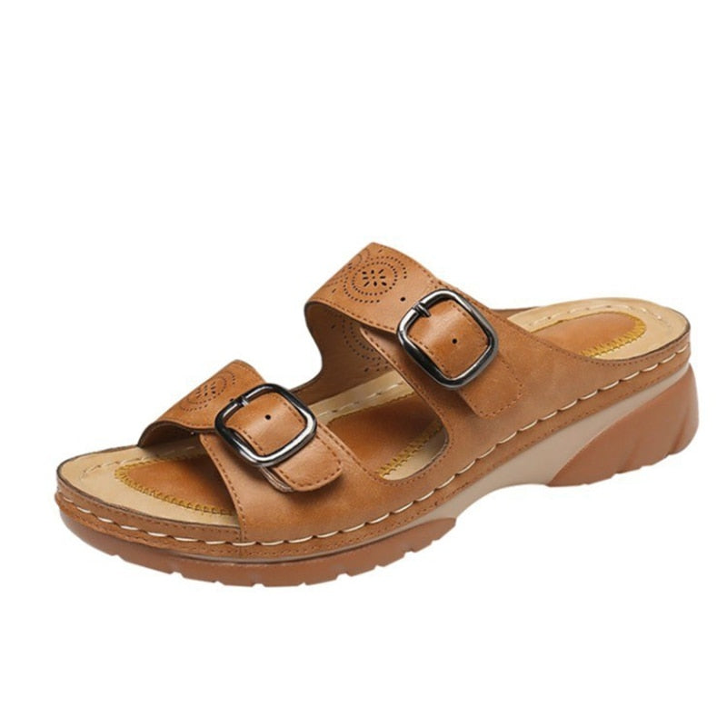 Elarova | Riemensandalen Sommerschuhe Orthopädische Slipper Damen