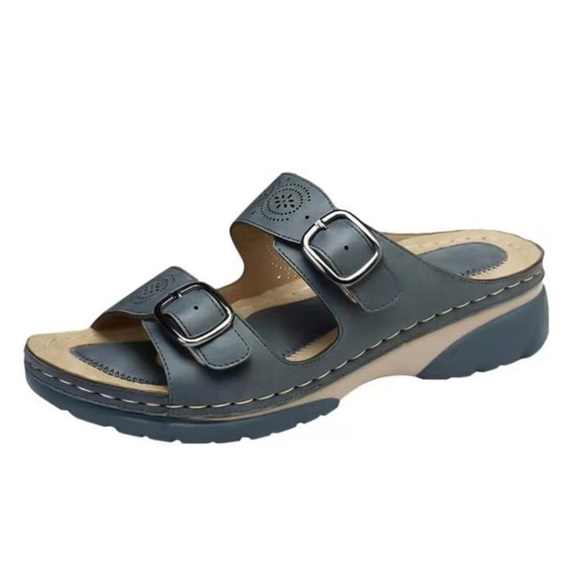 Elarova | Riemensandalen Sommerschuhe Orthopädische Slipper Damen