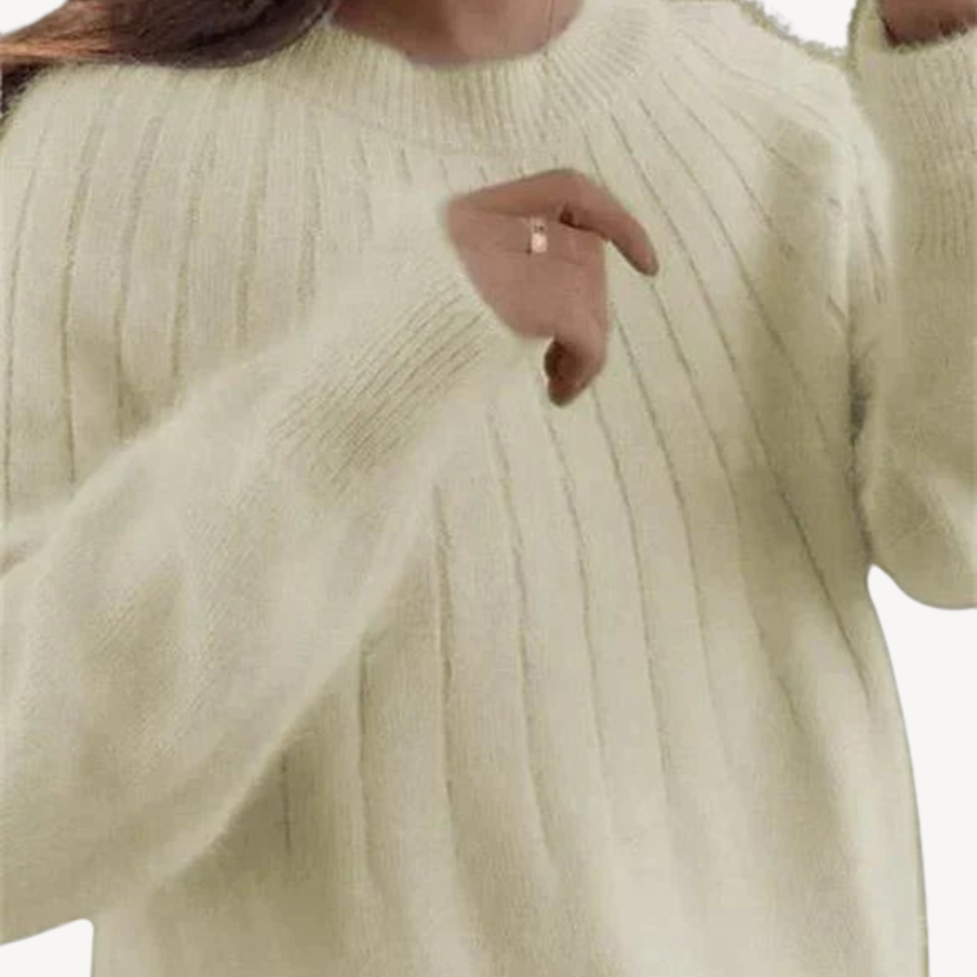 Elarova | Rippstrickpullover aus Wollmischung für Damen