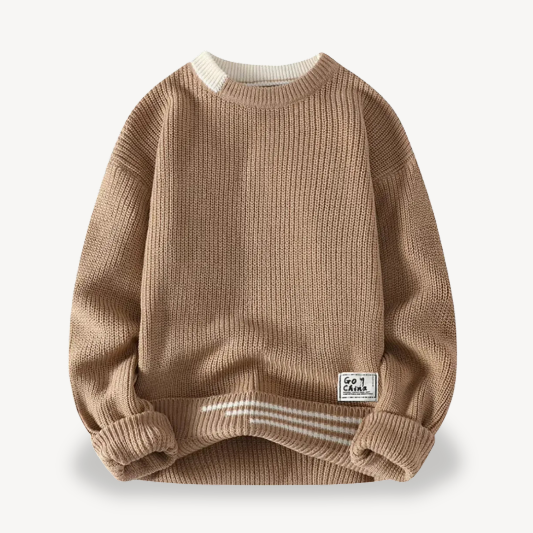 Elarova | Rippstrickpullover für Herren