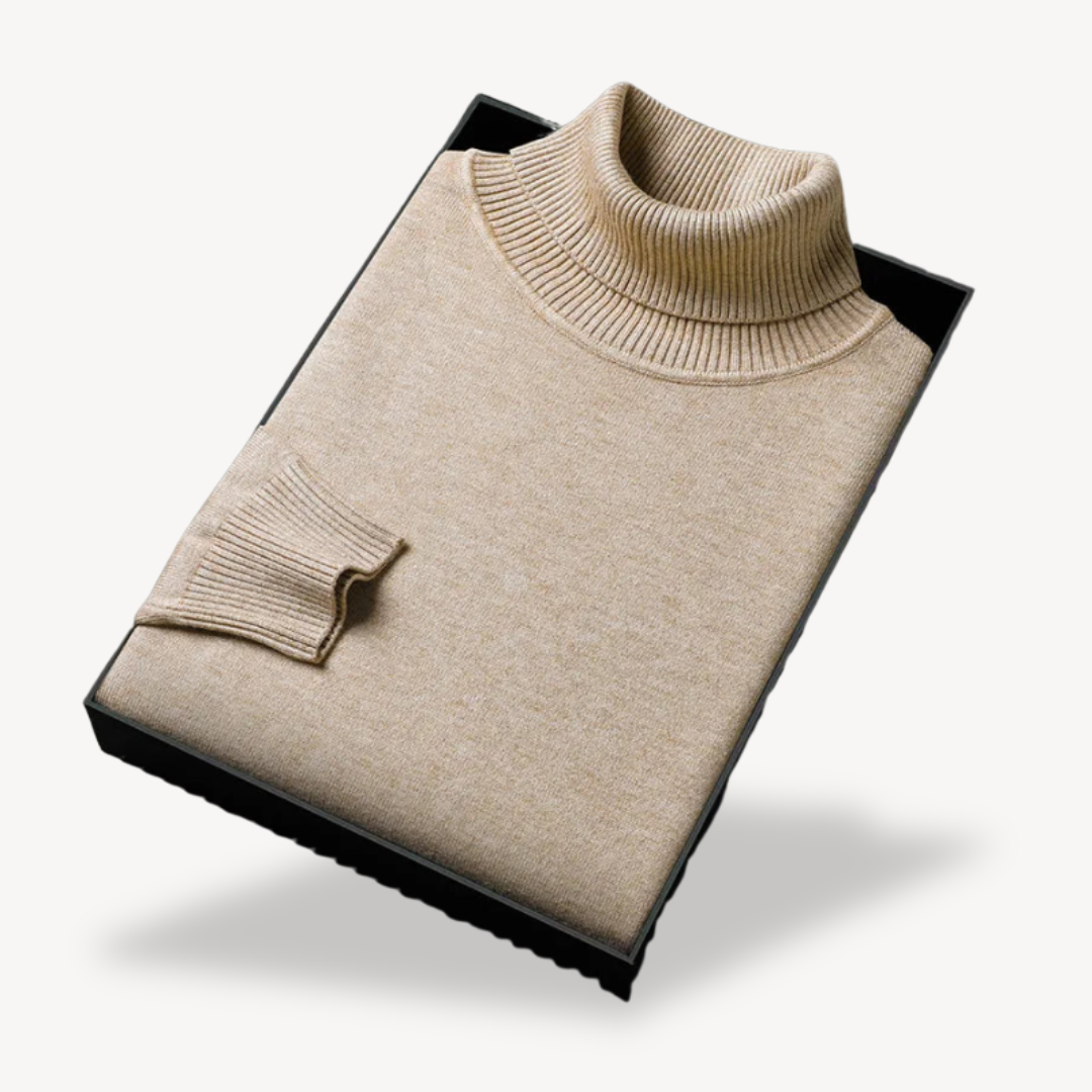 Elarova | Rollkragenpullover aus Wollmischung für Herren