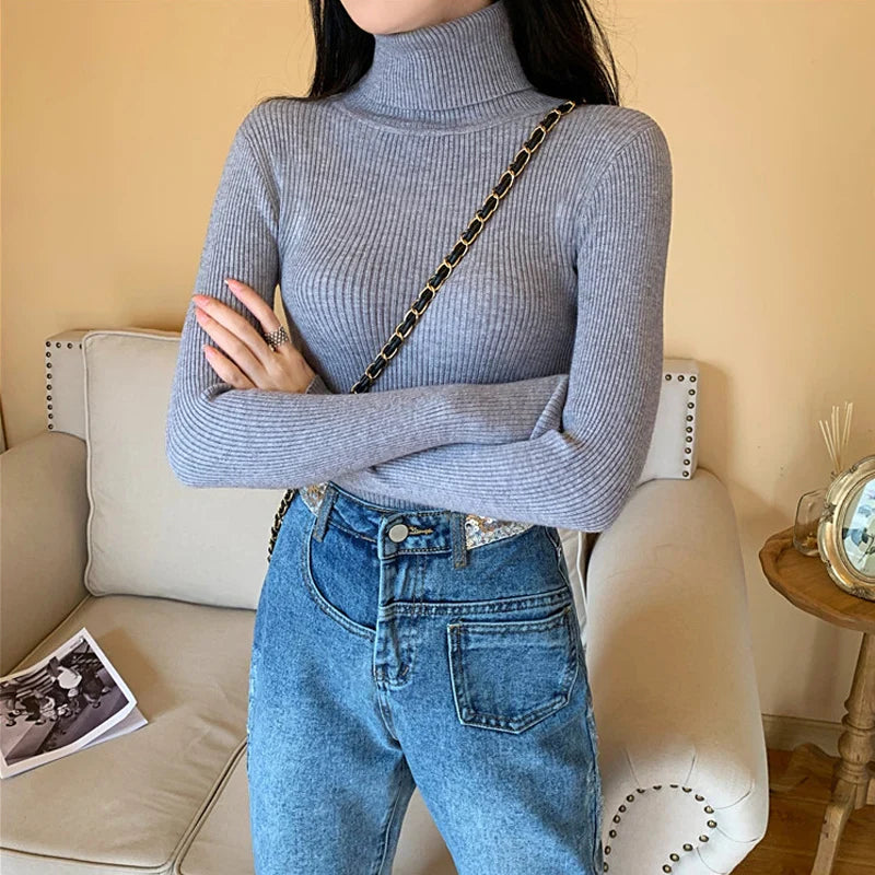 Elarova | Rollkragenpullover mit Umschlag für Damen
