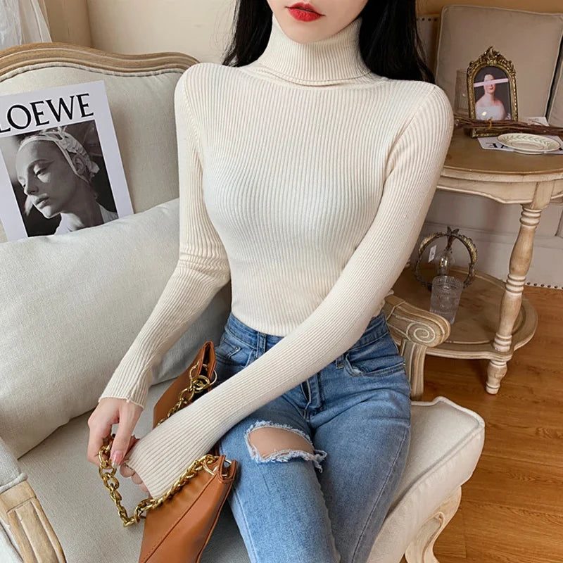 Elarova | Rollkragenpullover mit Umschlag für Damen