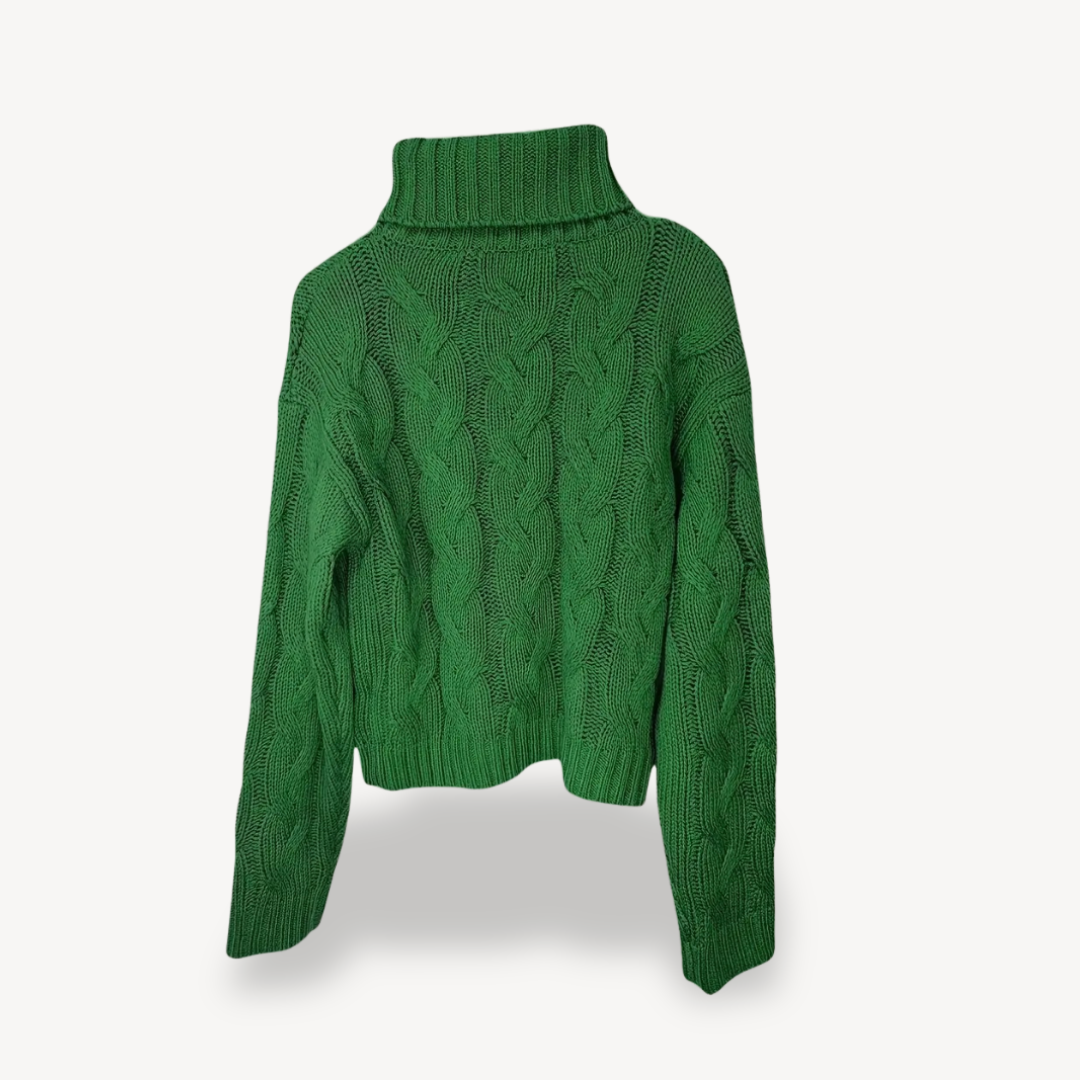 Elarova | Rollkragenpullover mit Zopfmuster