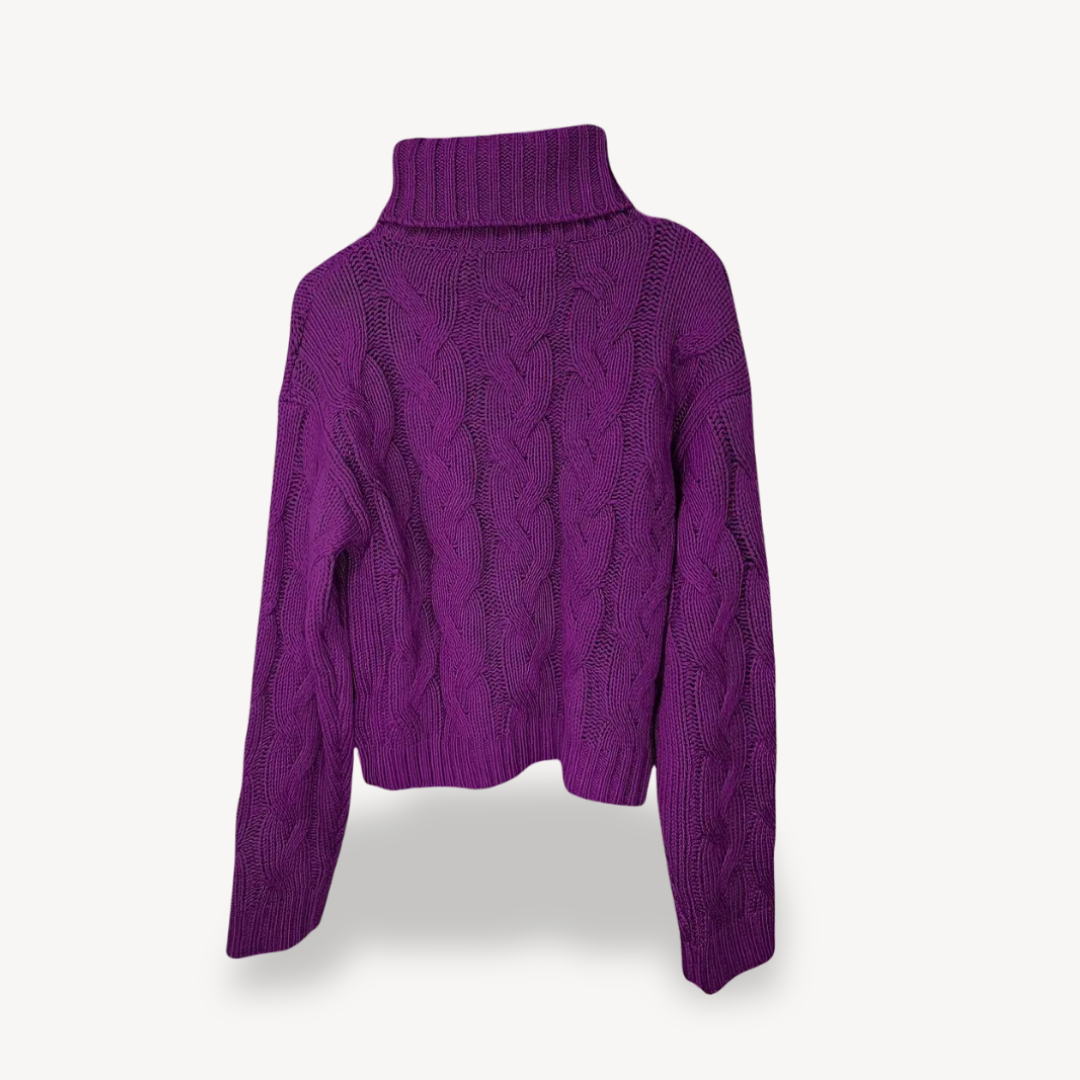 Elarova | Rollkragenpullover mit Zopfmuster