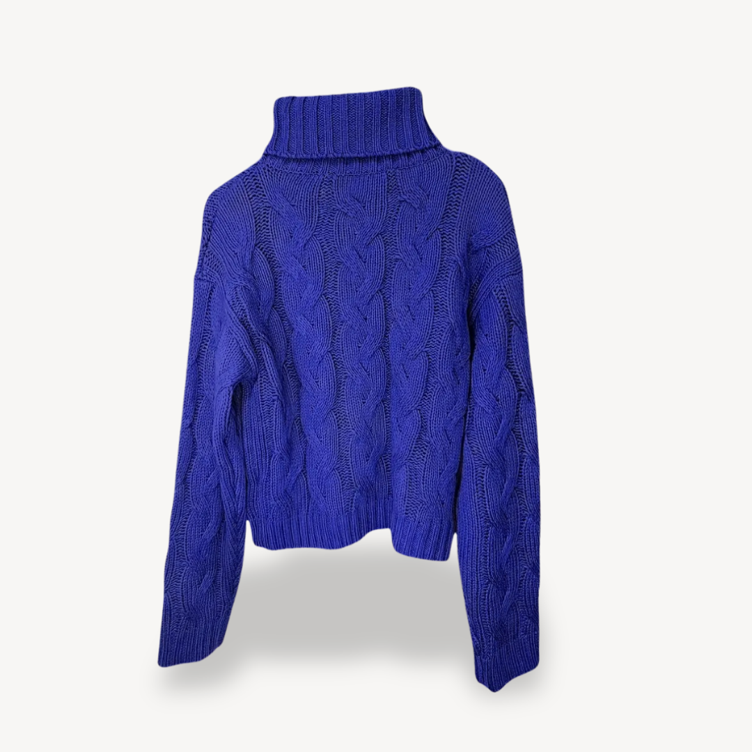 Elarova | Rollkragenpullover mit Zopfmuster