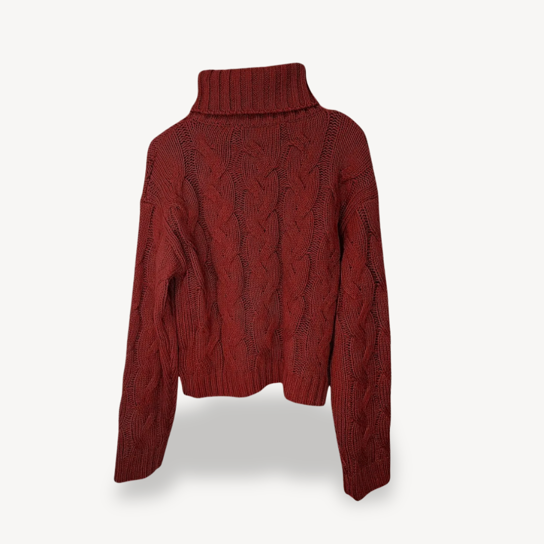 Elarova | Rollkragenpullover mit Zopfmuster