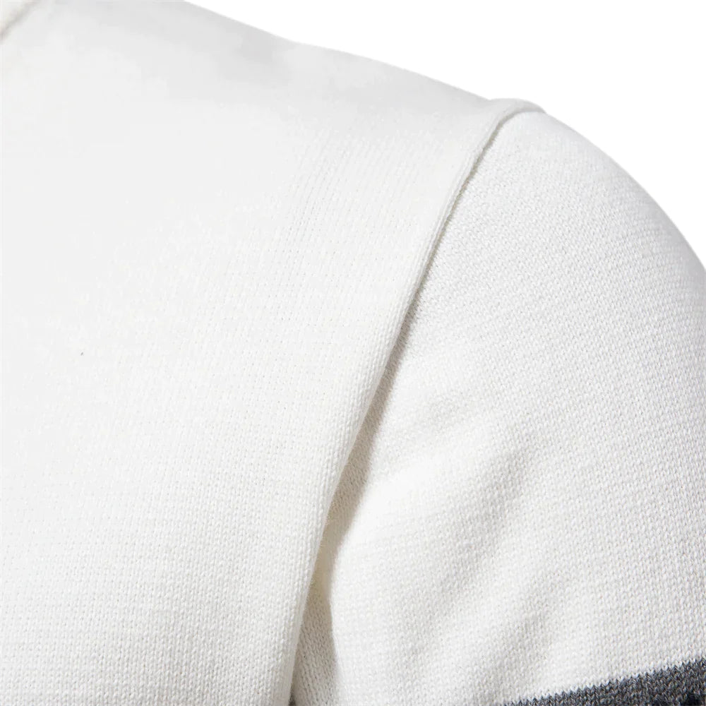 Elarova | Rollkragenpullover mit halbem Reißverschluss für Herren