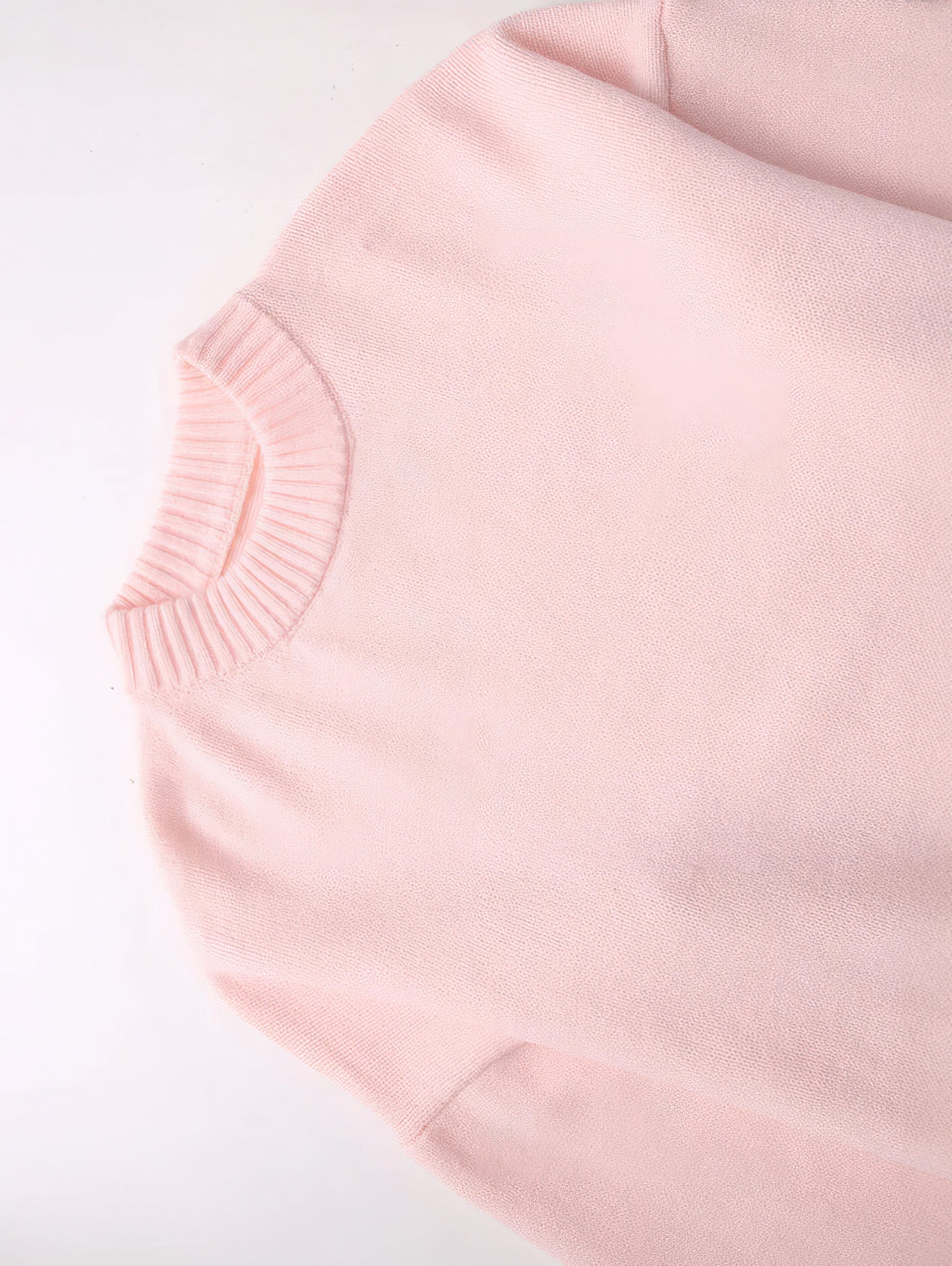 Elarova | Rosa Pullover mit Rundhalsausschnitt für Damen