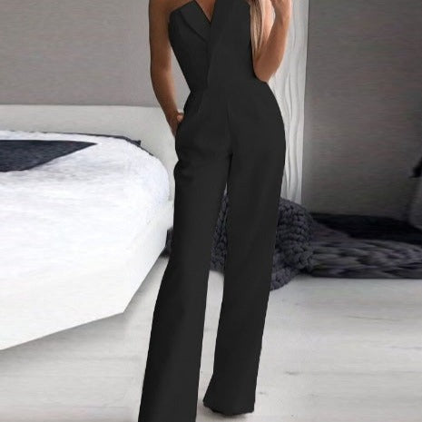 Elarova | Roter ärmelloser Jumpsuit