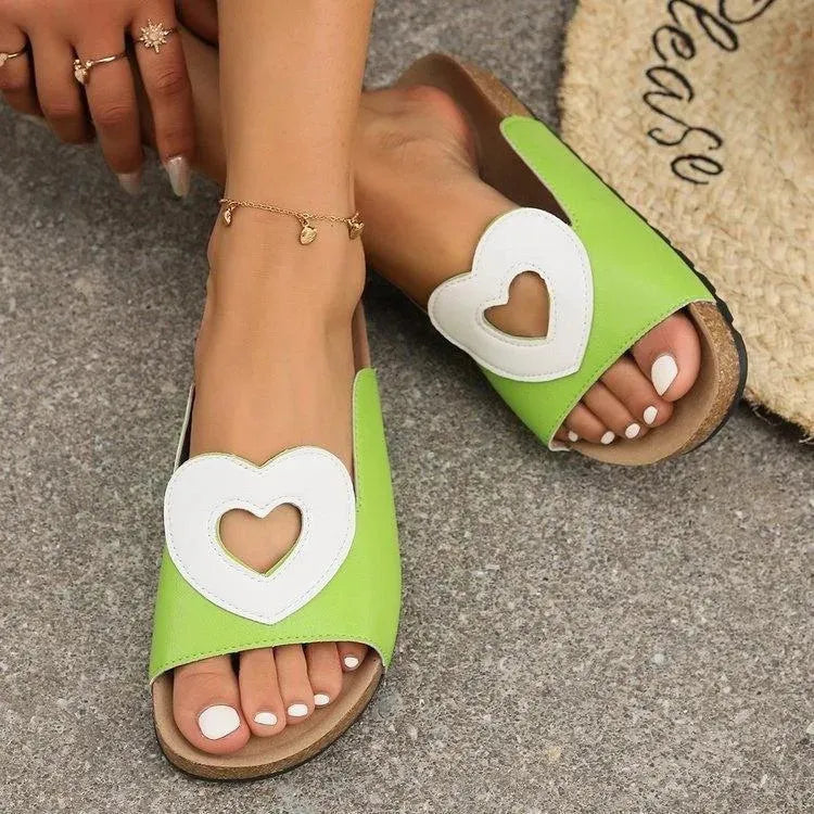 Elarova | Sandals Love with Heart Shape Design