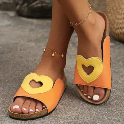 Elarova | Sandals Love with Heart Shape Design