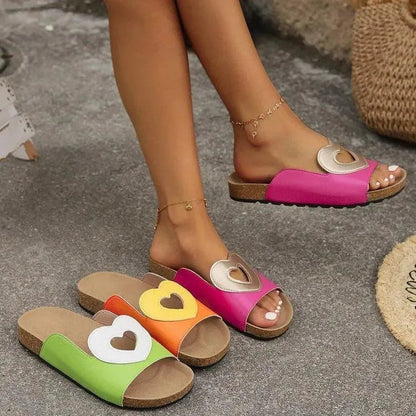 Elarova | Sandals Love with Heart Shape Design