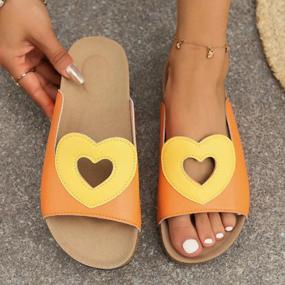 Elarova | Sandals Love with Heart Shape Design