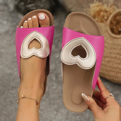 Elarova | Sandals Love with Heart Shape Design