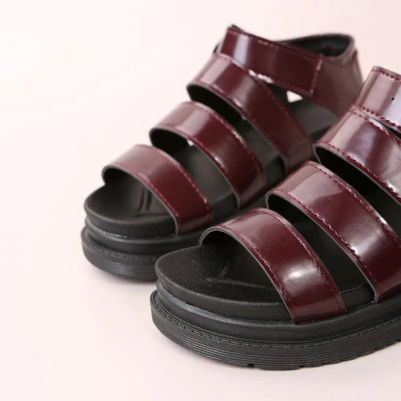 Elarova | Sandals with buckle and platform with open toes