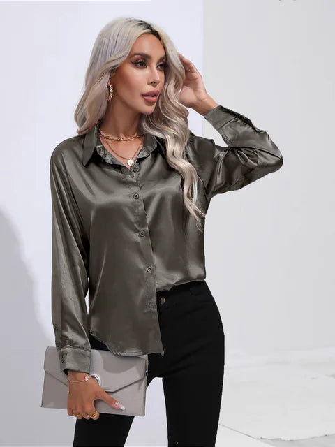 Elarova | Satinbluse