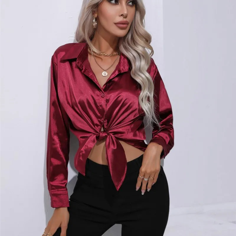 Elarova | Satinbluse