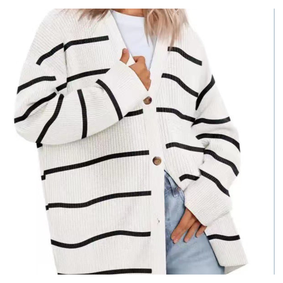 Elarova | Schicke Übergroße Strickjacke Mit Knöpfen Für Damen